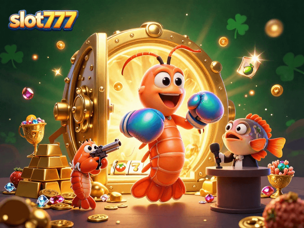 Spin and win at slot777 featuring vibrant casino elements and animated characters for a thrilling gambling experience.