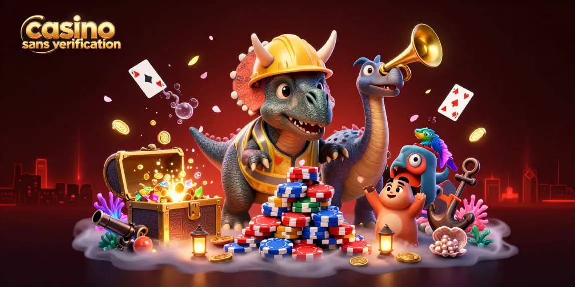 Profitez du jeu sans contraintes dans un casino sans vérification avec des éléments de déco festifs.