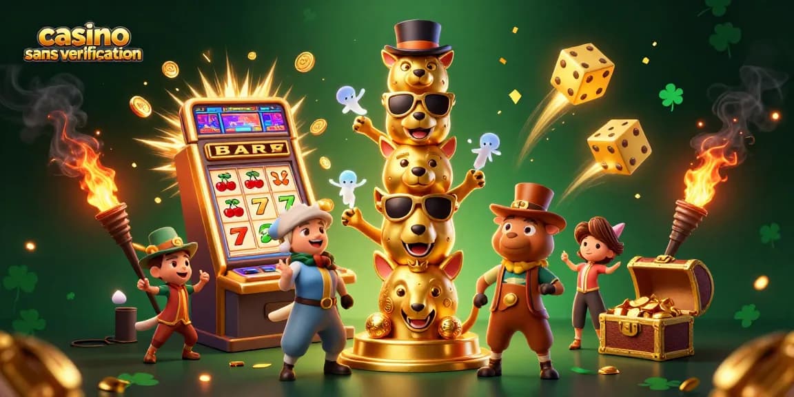 Jouez dans un casino sans vérification avec des animations colorées et des machines à sous éclatantes.