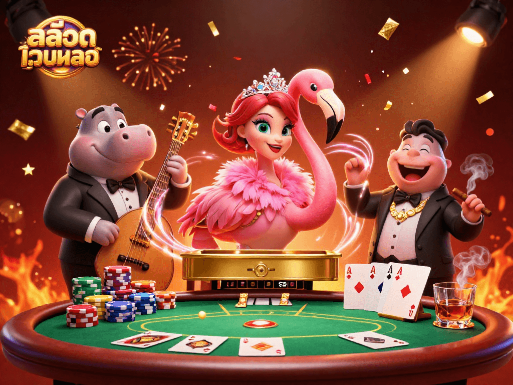 Engage with slots at สล็อตเว็บตรง featuring vibrant characters and electrifying casino elements.