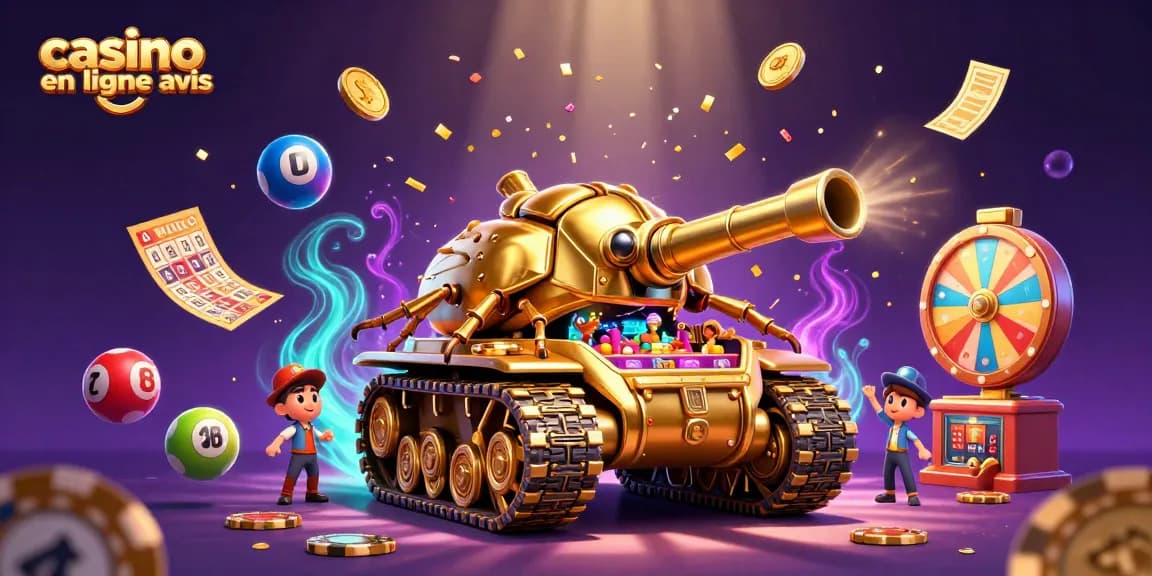 Découvrez les avis sur les casinos en ligne avec des éléments de jeux animés et colorés