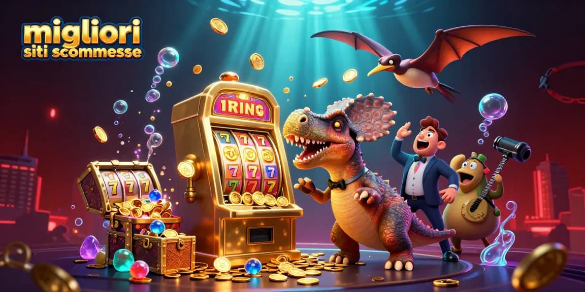Scopri i migliori siti scommesse con il pachicefalo che colpisce una slot machine, generando un'esplosione di vincite.
