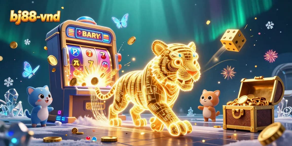 Experience the thrilling games at bj88-vnd with vibrant visuals and dynamic elements in a casino landscape.