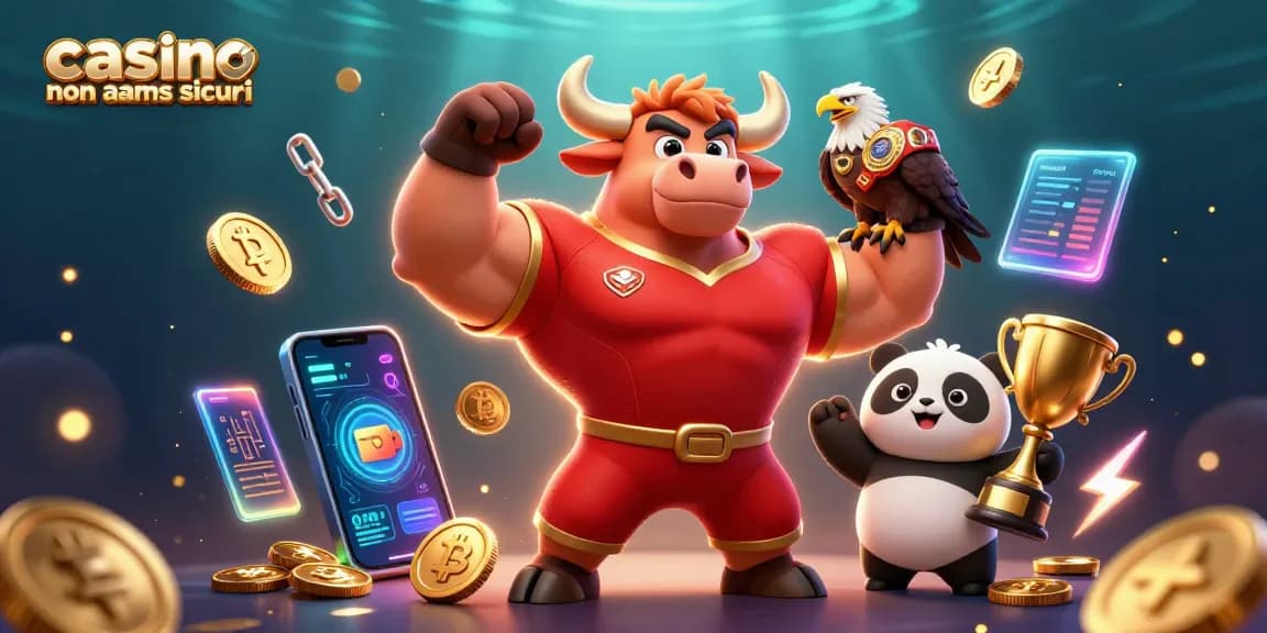 Unisci le emozioni del gioco nei casino non AAMS sicuri con personaggi 3D festosi e monete di criptovaluta.