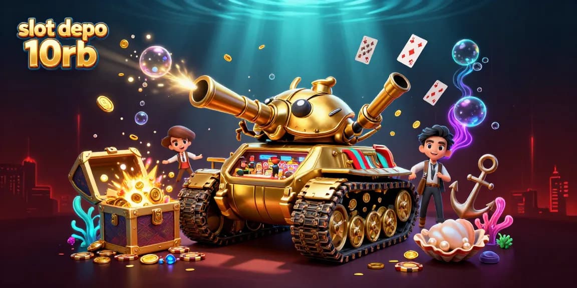 Spin to win at slot depo 10rb with golden beetle tank and vibrant casino elements