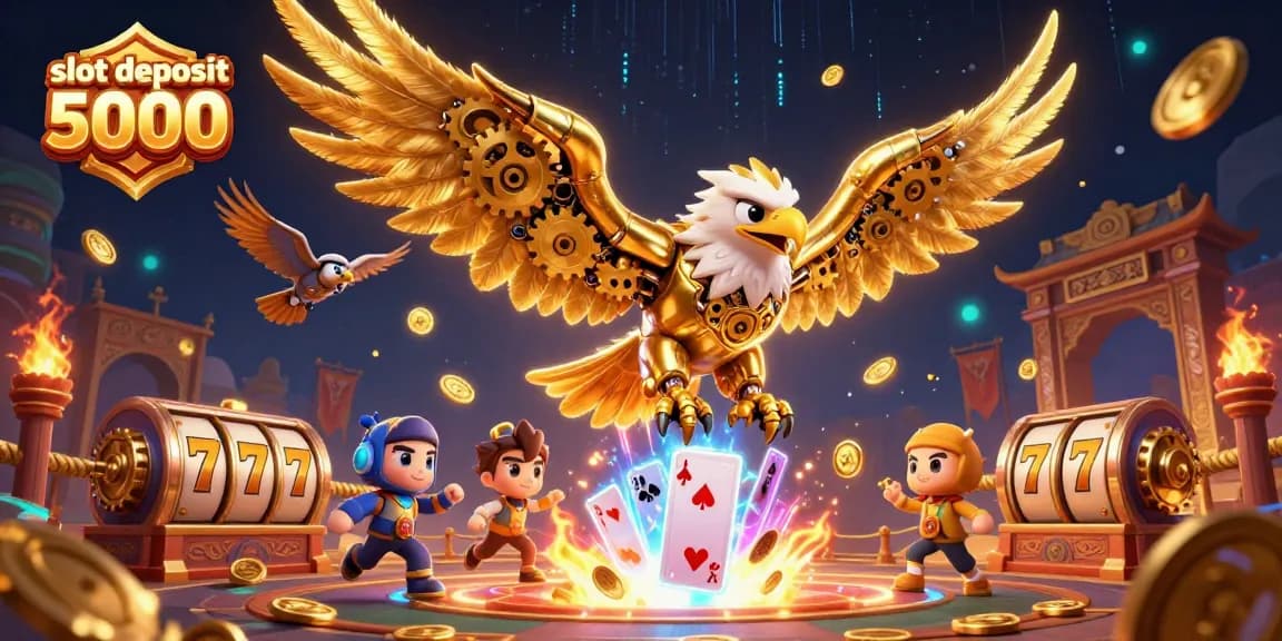 Engage in winning strategies with slot deposit 5000 as the golden eagle soars through casino excitement.