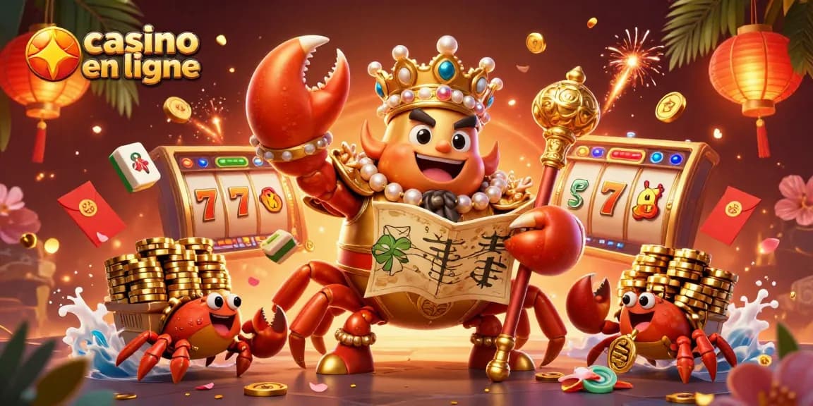 Profitez des jeux de casino en ligne avec ce crabe doré royal et ses éléments de jeu fascinants