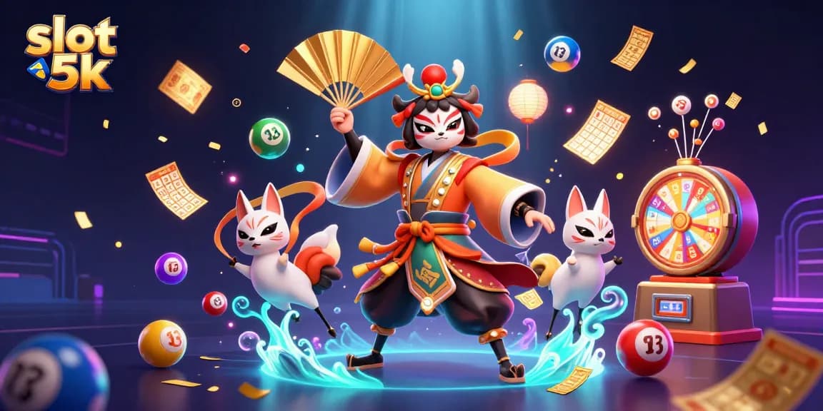 Spin exciting slots with slot 5k for thrilling wins in this vibrant 3D casino illustration.