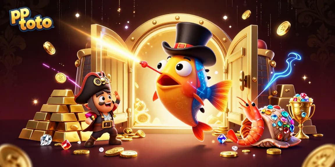 Mencoba keberuntungan di pp toto dengan ikan pemancing angler 3D dan karakter laut yang penuh harta