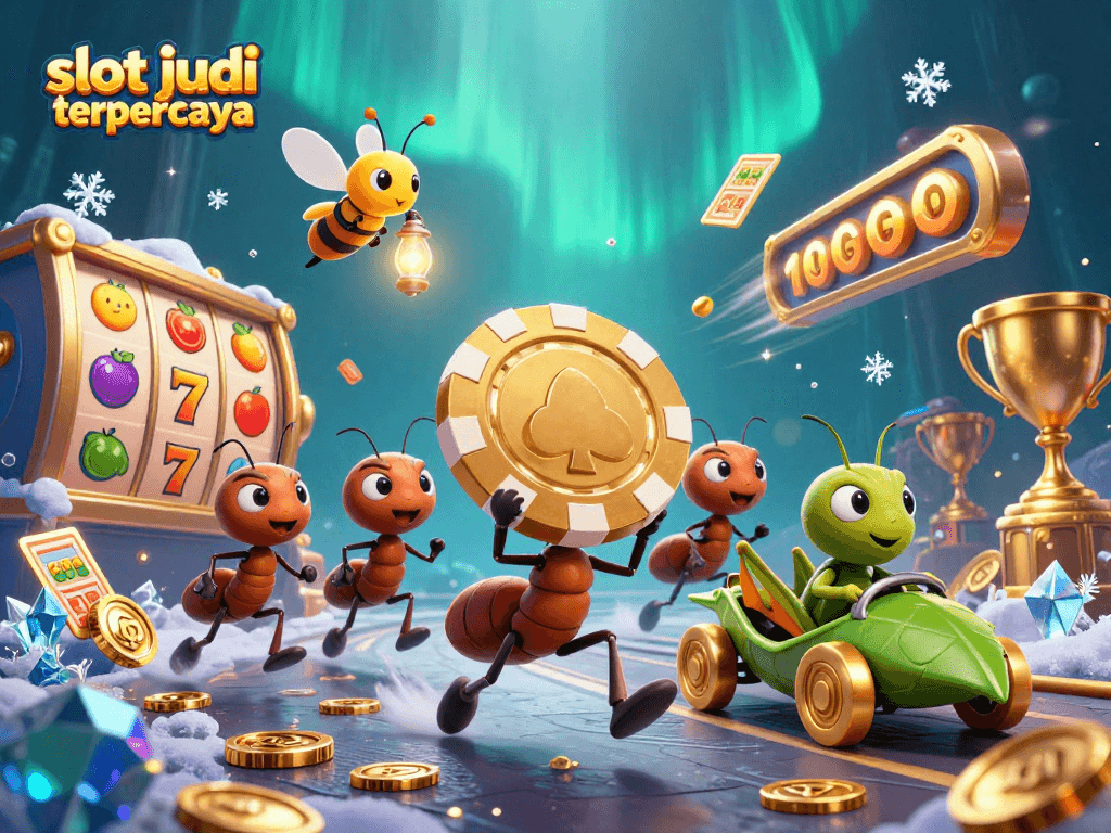 Slot judi terpercaya menghadirkan ant-ant lucu dalam pencurian chip poker emas yang epik.