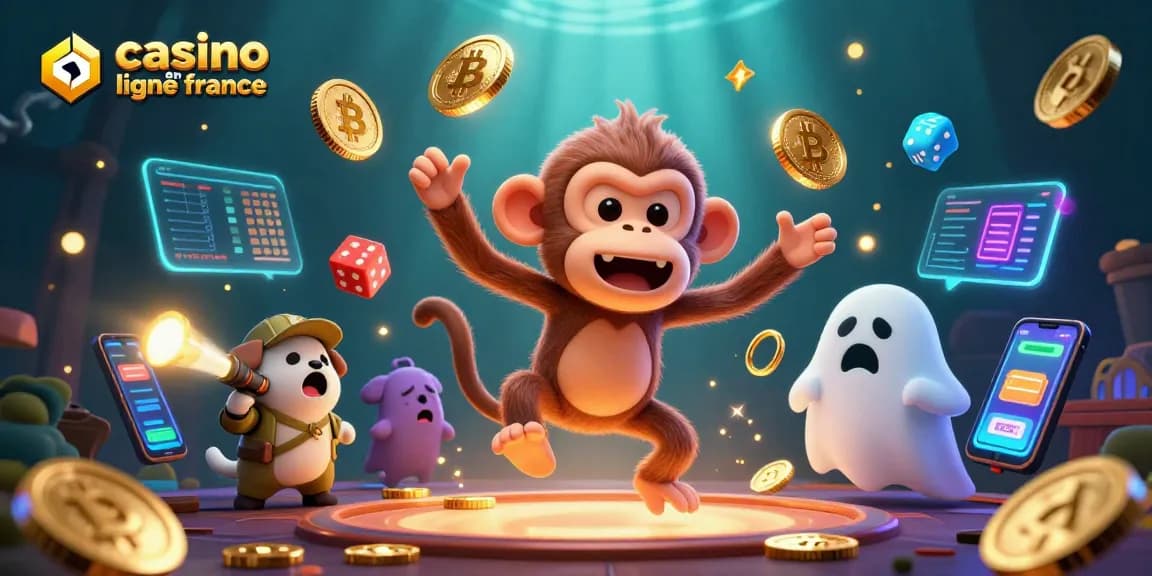 Jouer sur un casino en ligne en France avec un monkey poltergeist et un chiot chasseur de fantômes.