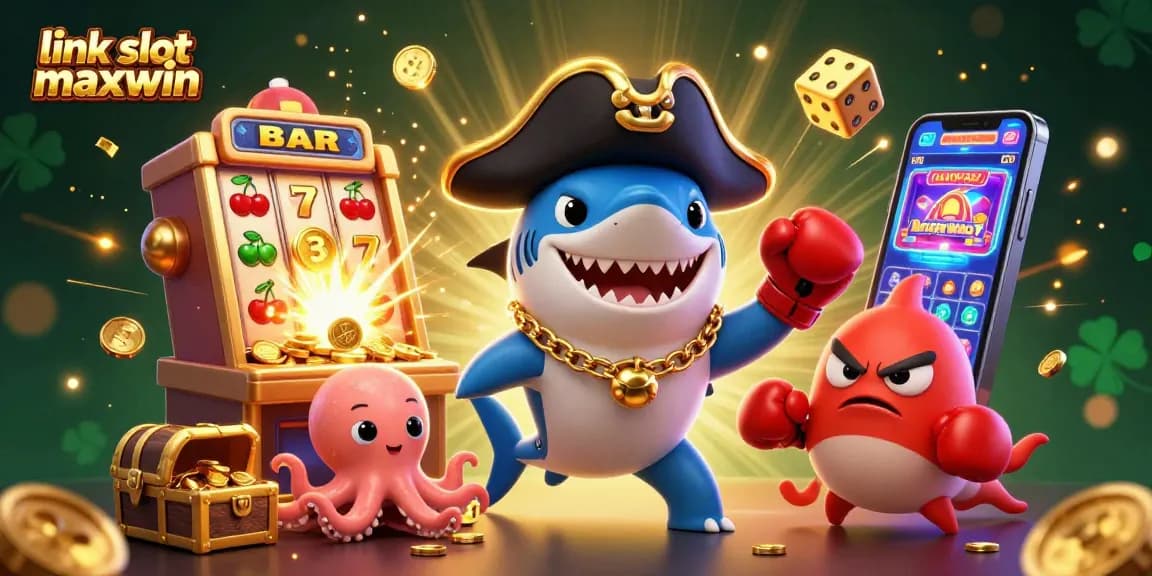 Putaran menang dengan link slot maxwin di adegan kasino yang penuh aksi dengan karakter-karakter menggemaskan.