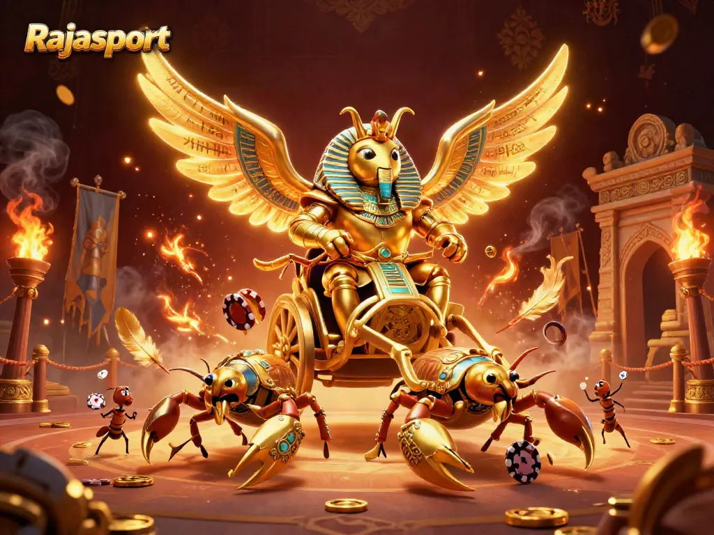 Rajasport menghadirkan arena judi online seru dengan scarab emas mewah dan arena permainan penuh gemerlap.