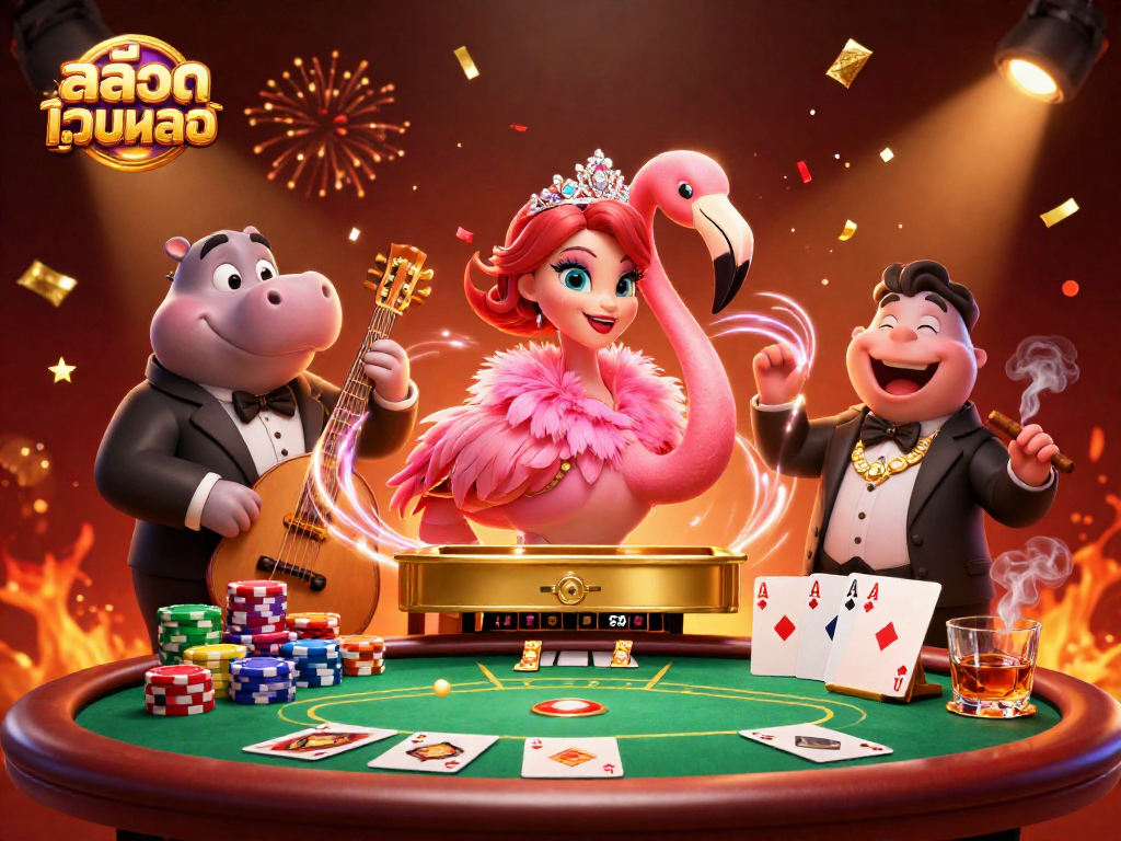 Engage with slots at สล็อตเว็บตรง featuring vibrant characters and electrifying casino elements.
