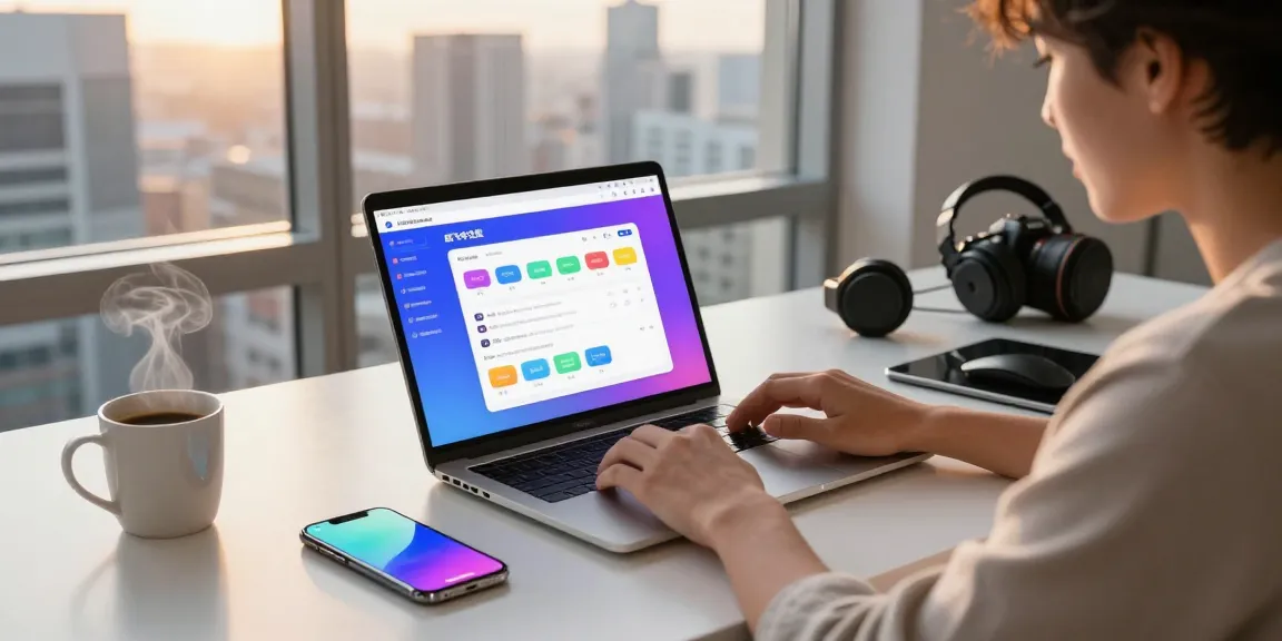Experience 纸飞机中文版 in a modern workspace, showcasing tech interaction and productivity.