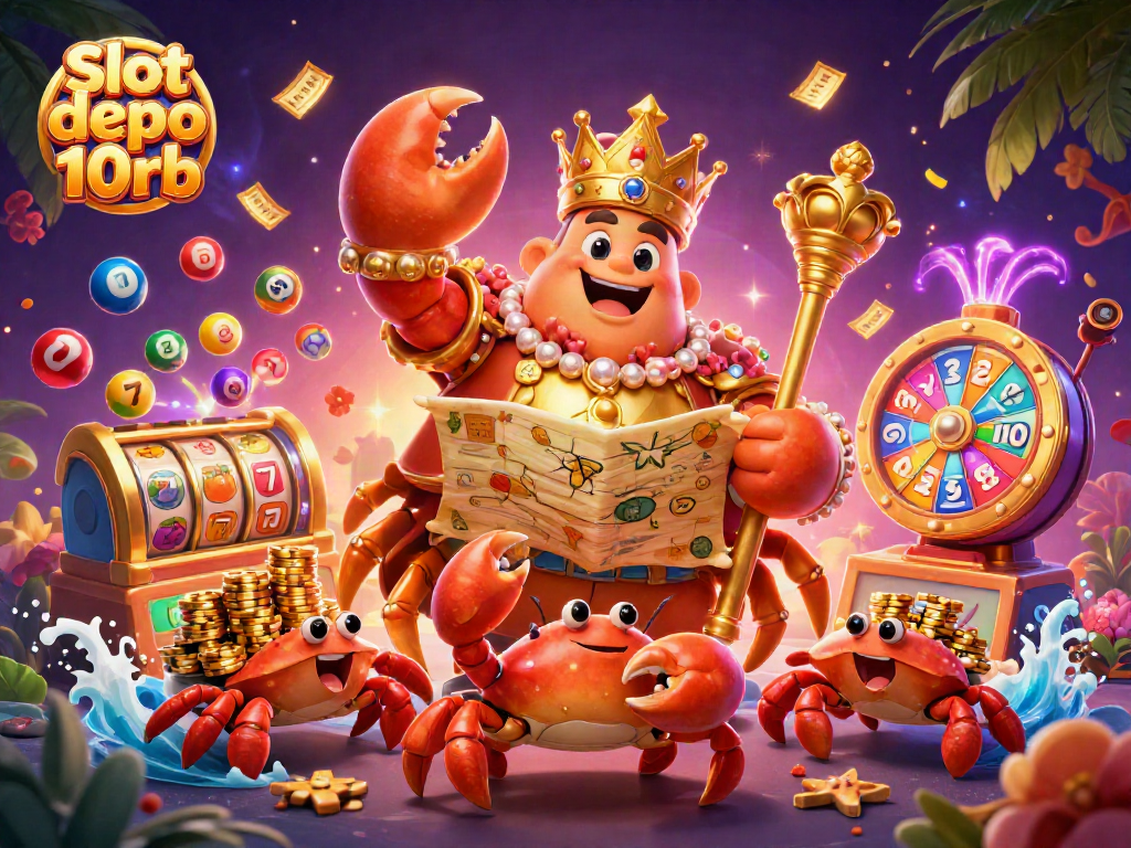 Experience the vibrant excitement of slot depo 10rb as colorful lottery elements swirl and dance.