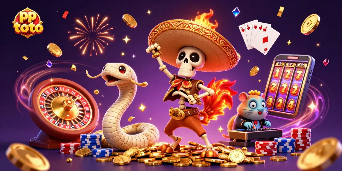 Engage with pp toto's thriving casino adventure featuring dynamic characters celebrating winnings.