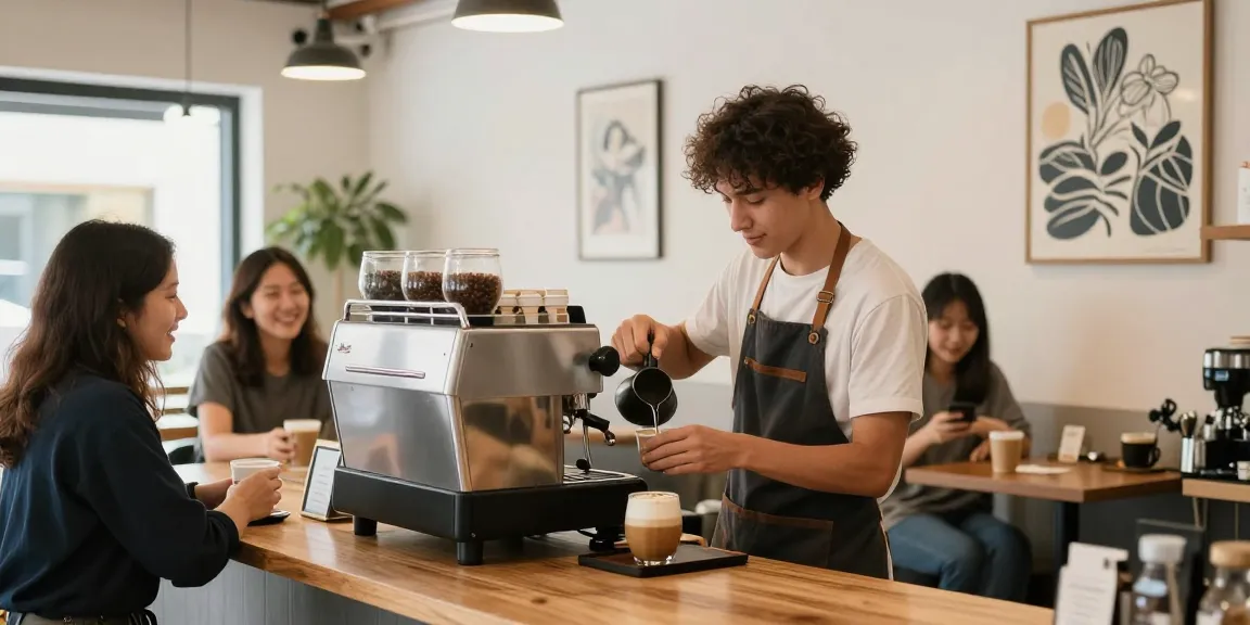 Artisan organic white coffee served at a popular local café, trusted provider of quality beverages.