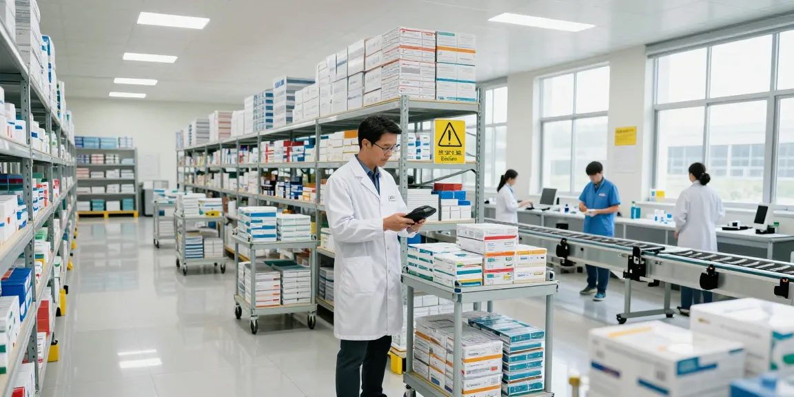 Pharmaceutical warehousing company ensuring organized storage and efficient inventory management.