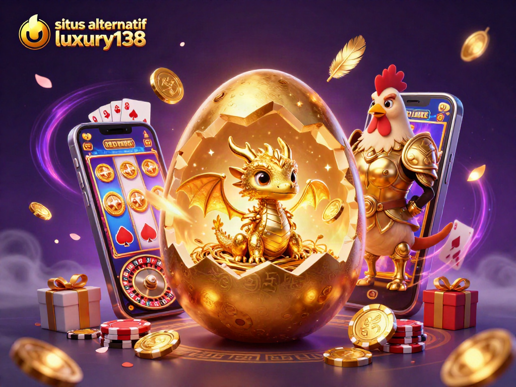 Menangkan hadiah di situs alternatif luxury138 dengan ilustrasi kasino yang menarik dan penuh warna.