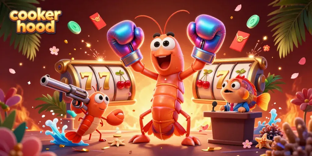 Win big with a stylish cooker hood in a vibrant casino-themed illustration filled with excitement.