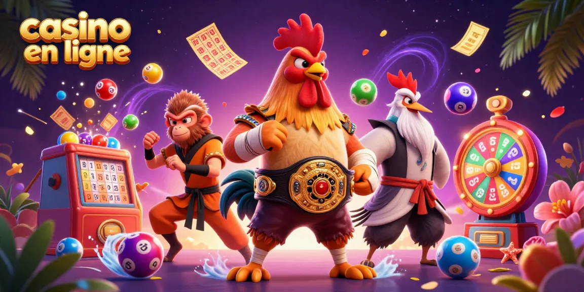 Découvrez l'énergie vibrante et l'excitation dans cette illustration de casino en ligne avec des personnages dynamiques et des éléments de casino.
