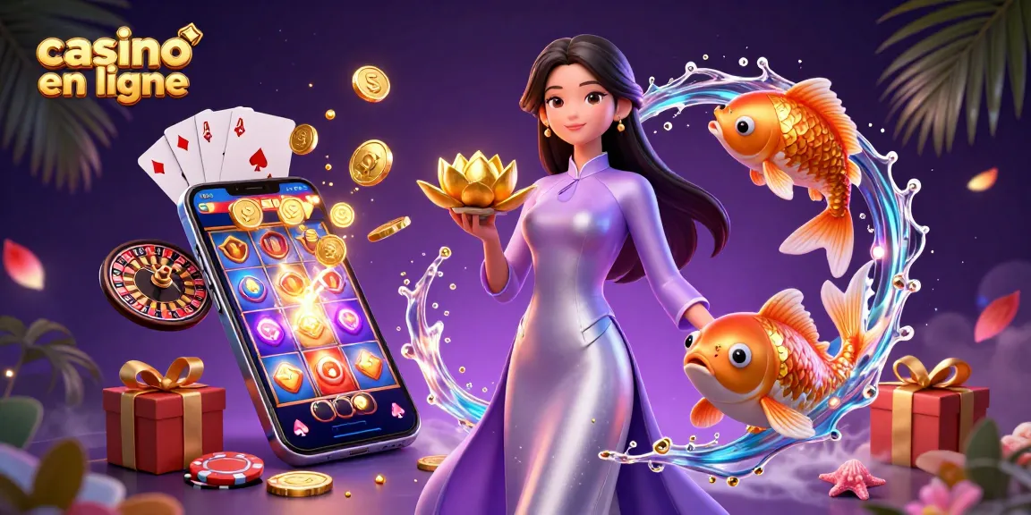 Vivez le casino en ligne avec des visuels vibrants mettant en vedette des personnages 3D et des éléments de jeu.