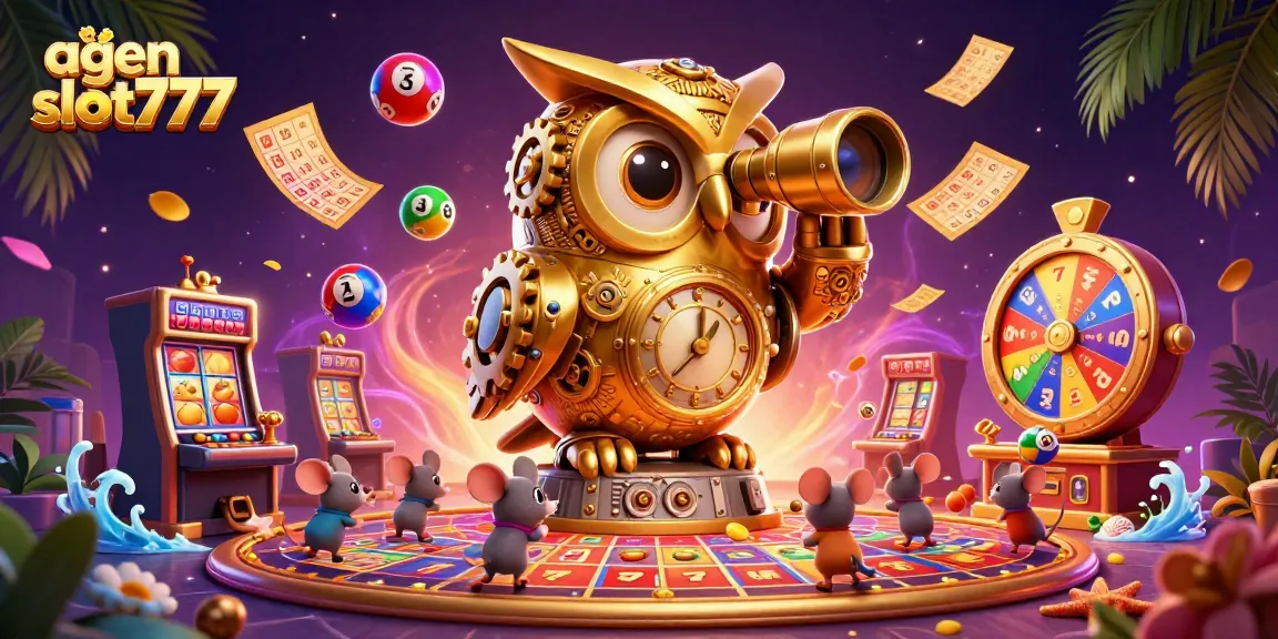 Experience the excitement and vibrant energy of agen slot777 in this colorful casino illustration.