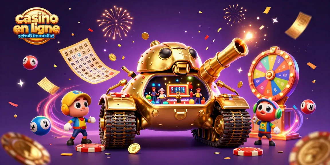 Profitez de gains immédiats avec casino en ligne retrait immédiat, illustration d'un casino miniature vibrant.