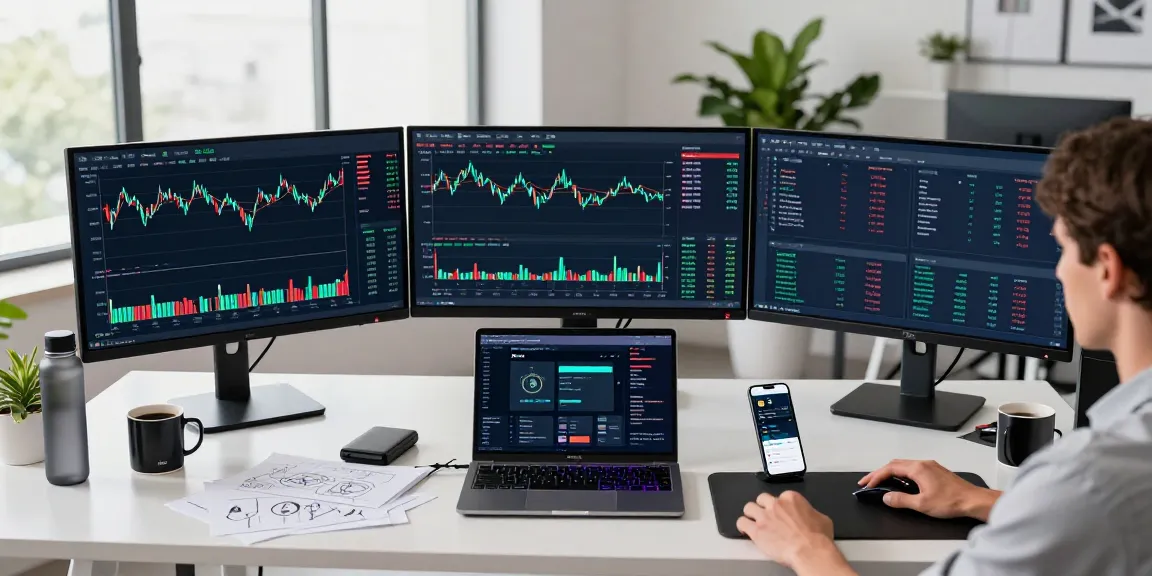 Cricbet99 trading interface in a contemporary office setup highlighting advanced cryptocurrency tools and secure wallet integration.