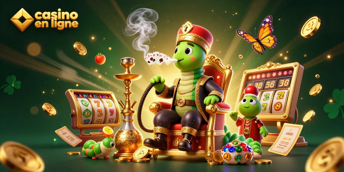 Jouer au casino en ligne avec une illustration dynamique de personnages et d'éléments de jeu captivants.