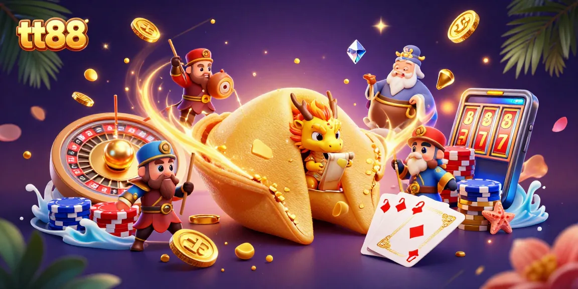 Experience the joy of winning with tt88's gaming treasures in this captivating digital artwork.