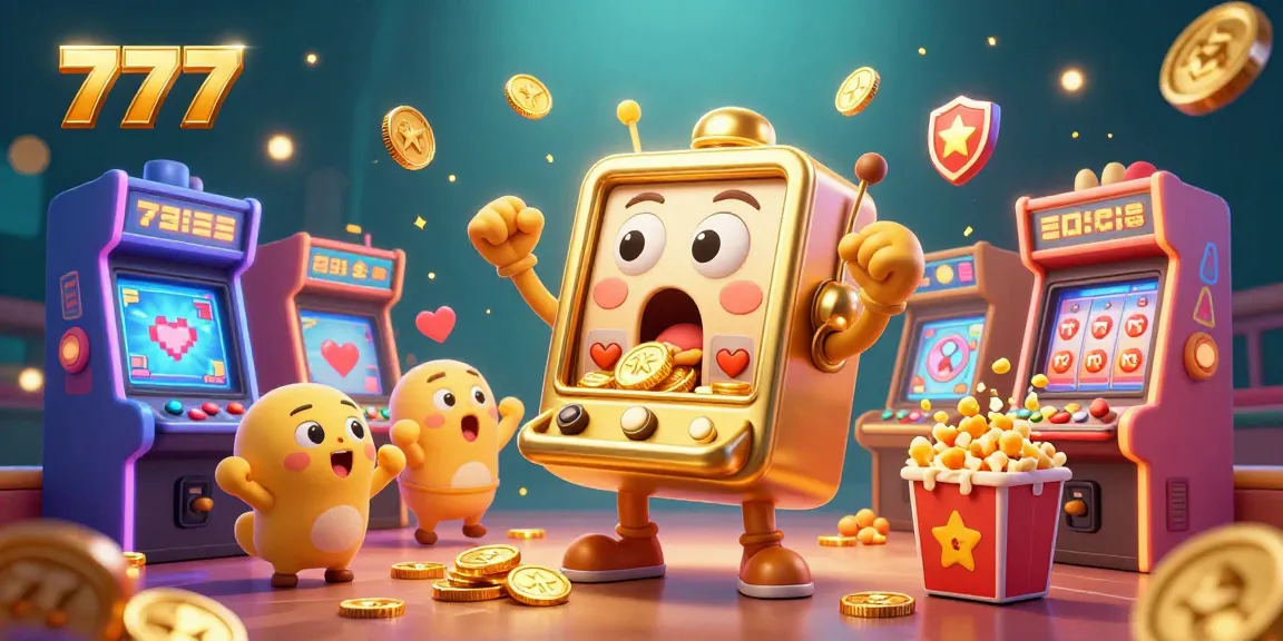 Spin the 777 jackpot with a playful slot machine and cheerful baby machines celebrating wins!