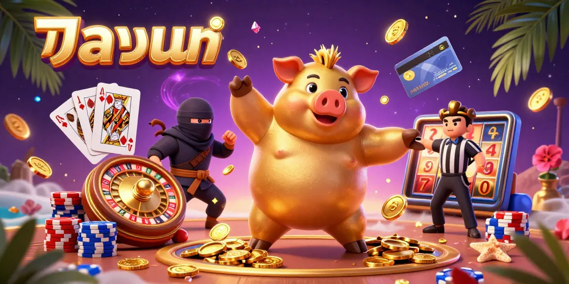 Engage in แทงบอล action with a dynamic scene featuring a piggy bank sumo wrestler and characters amidst golden coins.