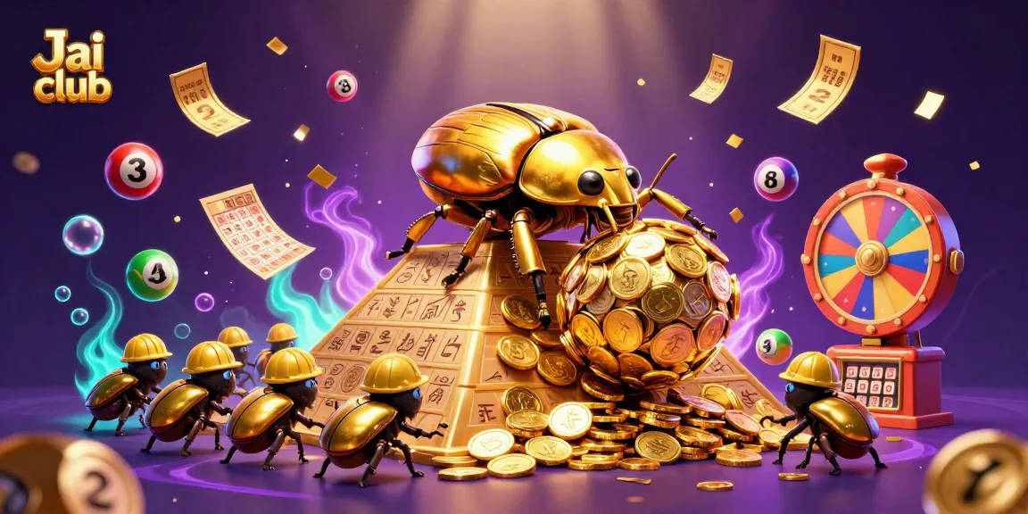 Engage with exciting gaming features at Jai club, featuring vibrant lottery elements and an energetic scene.