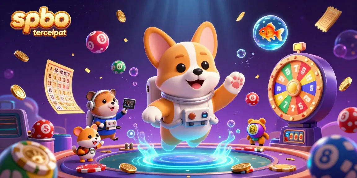 Experience spbo tercepat excitement with vibrant casino elements in a floating space adventure.
