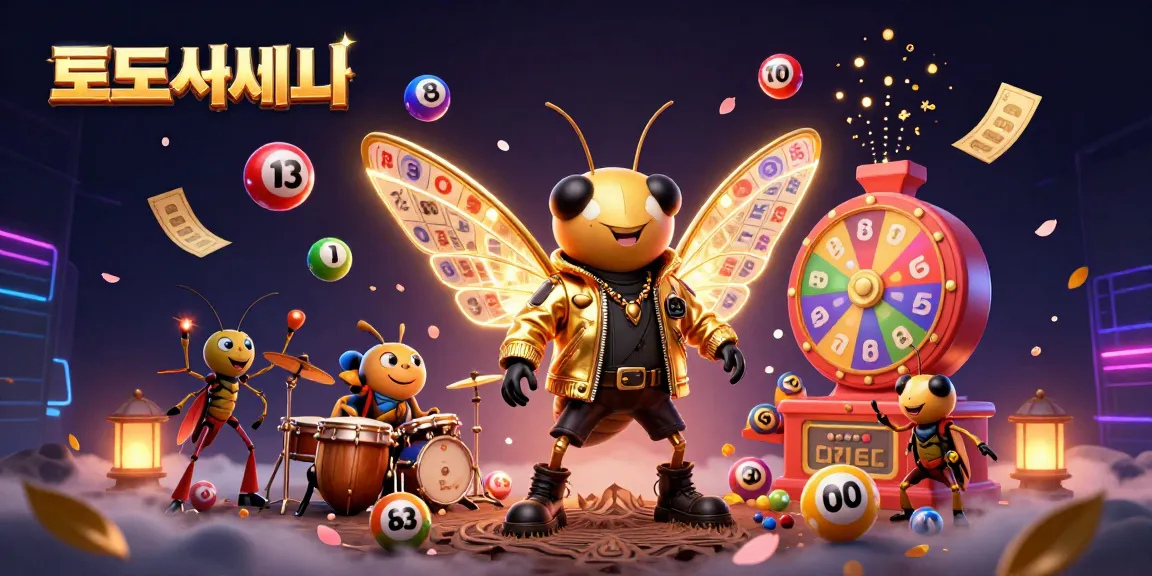 Experience thrilling 토토사이트 action as the 3D cartoon cicada rock star entertains with vibrant lottery elements.