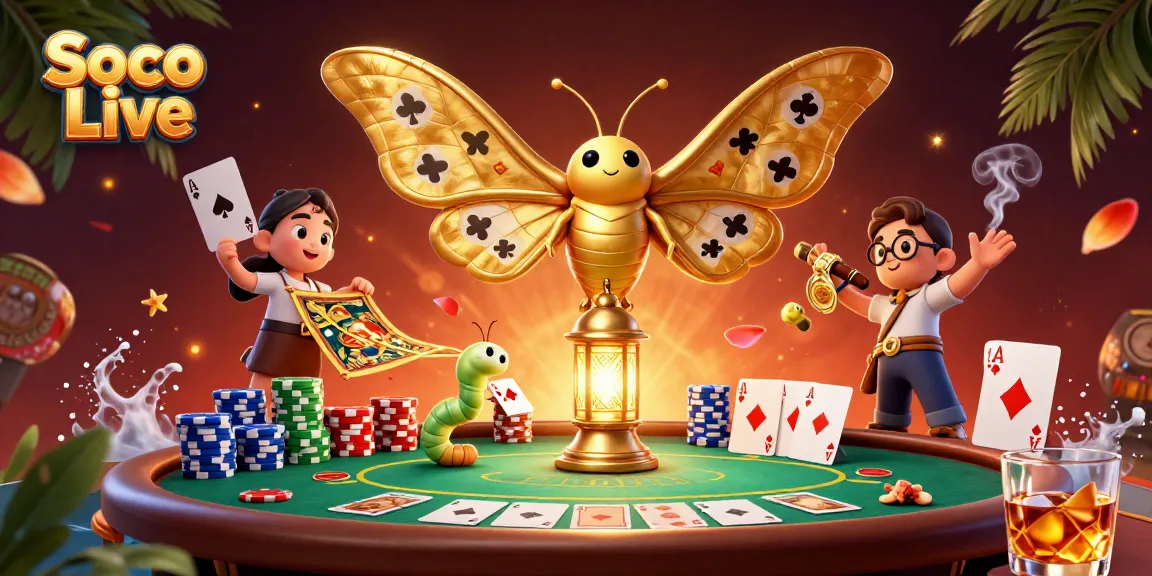 Soco Live captures thrilling poker action with vibrant characters and casino elements.