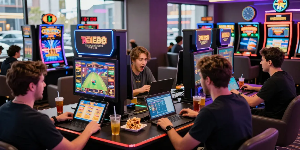 Players enjoying an engaging kecak4d online gaming experience in a vibrant casino setting